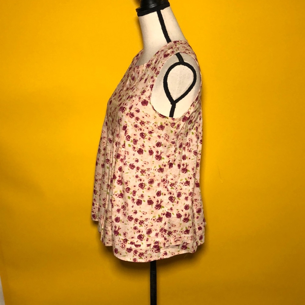 🟠 VASIA 🟠 (Anthro) floral sleeveless top - Picture 3 of 9